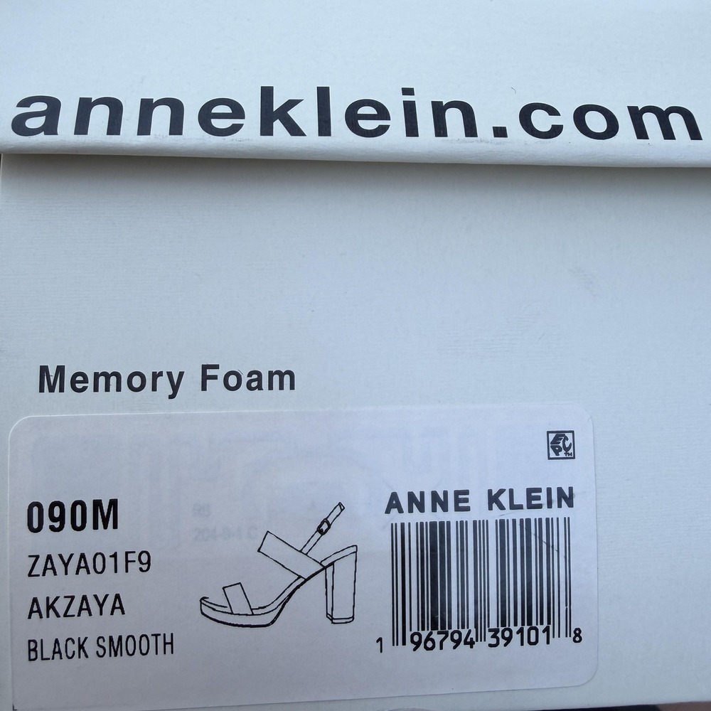 Anne Klein Akzaya Sandals Womens Size 9 Black Slingback Block Heel Memory Foam - Picture 7 of 7